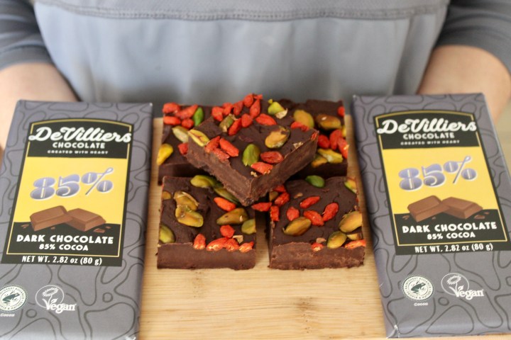 Pistachio-Goji Berry Chocolate&nbsp;Fudge