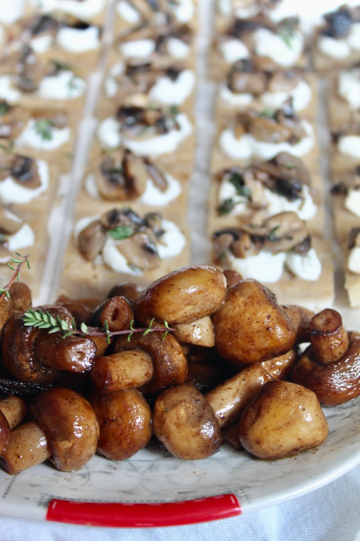 Polenta Canapés with Mushroom and Whipped&nbsp;Feta
