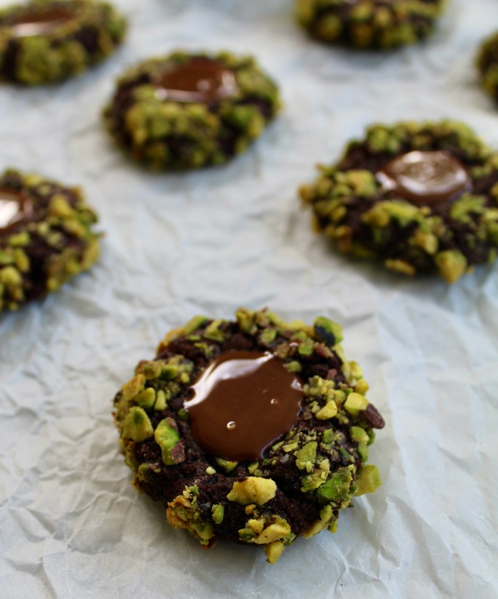 Chocolate Pistachio Thumbprints
