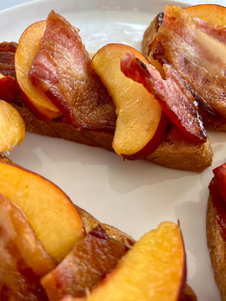 Peach and Bacon&nbsp;Toastie