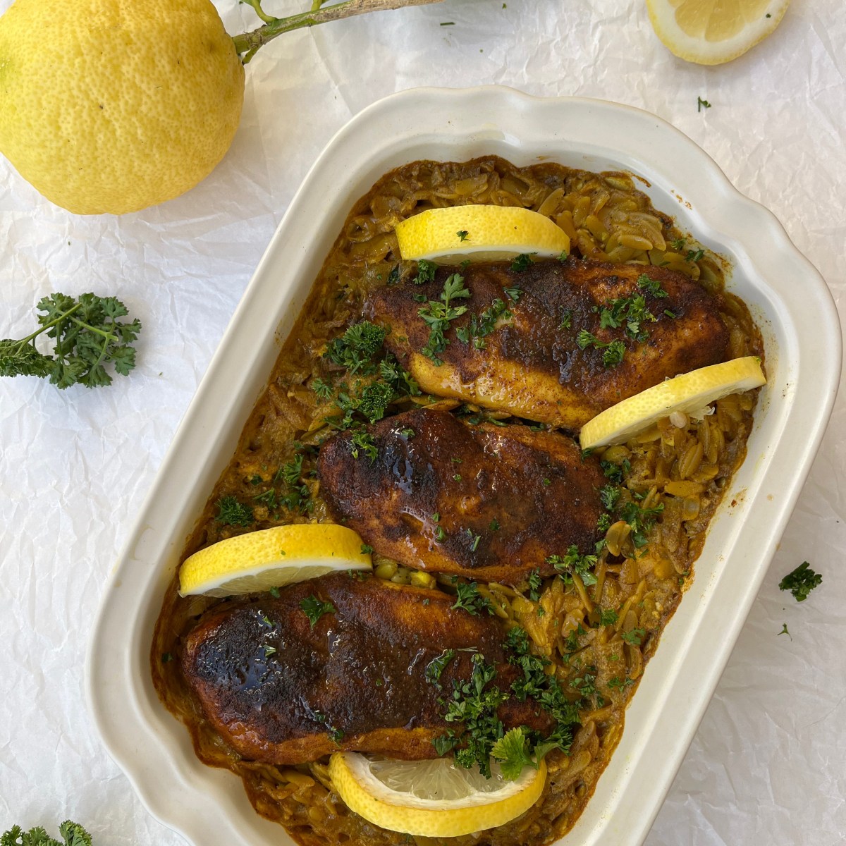 Lemon Chicken Orzo